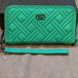 Lug Whirly RFID Wristlet Wallet - Oasis Teal - NWT